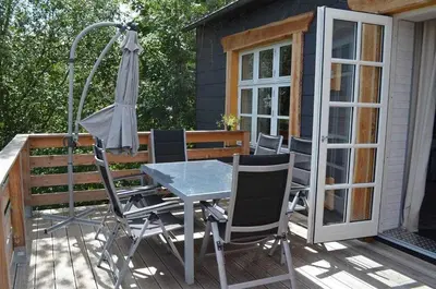 Ein Balkon oder eine Terrasse in der Unterkunft Ferienwohnungen Haus Auszeit