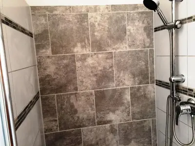Ein Badezimmer in der Unterkunft Haus Panoramablick