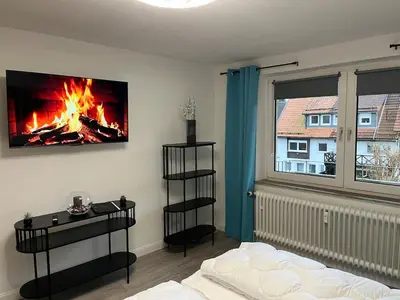 TV/Unterhaltungsangebot in der Unterkunft Ferienwohnung Bergwurm DX mit Balkon