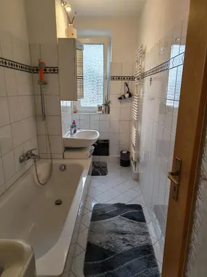 Ein Badezimmer in der Unterkunft Fewo Schlossblick in Wernigerode, im Herzen des Harzes