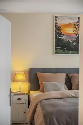 Ein Bett oder Betten in einem Zimmer der Unterkunft Osterallee Apartment