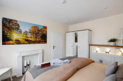 Ein Sitzbereich in der Unterkunft Osterallee Apartment