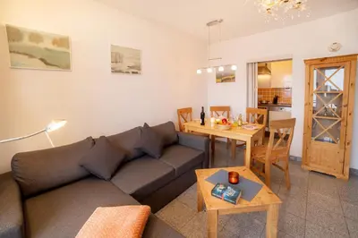 Ein Sitzbereich in der Unterkunft Schnuckeliges Appartement