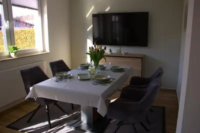 TV/Unterhaltungsangebot in der Unterkunft Ferienhaus Sonnenblick Wernigerode