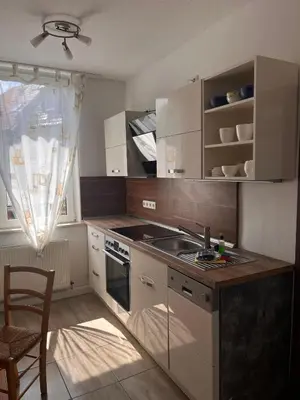 Küche/Küchenzeile in der Unterkunft Mathilde