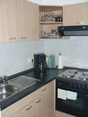 Küche/Küchenzeile in der Unterkunft Haus Vier Jahreszeiten