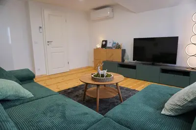 TV/Unterhaltungsangebot in der Unterkunft FeWo27 im Sagenharz - 4 Sterne DTV - stilvolles Family-Apartment, 2 SZ, Klima, WLAN & Netflix
