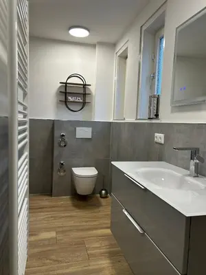 Ein Badezimmer in der Unterkunft Stadtblick Ferienwohnung
