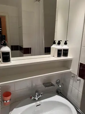 Ein Badezimmer in der Unterkunft Ferienapartment 608