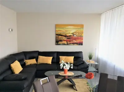 Ein Sitzbereich in der Unterkunft Apartment 459