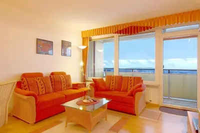 Ein Sitzbereich in der Unterkunft Apartment 575