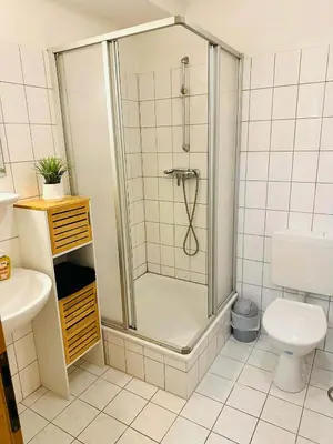 Ein Badezimmer in der Unterkunft The Apartment Burgstrasse 6, Wernigerode