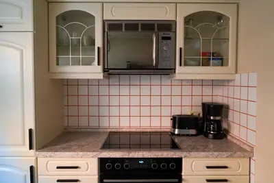 Küche/Küchenzeile in der Unterkunft Bungalow Friedrich