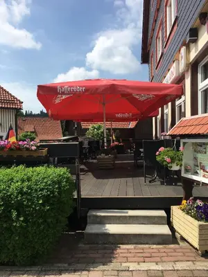 Das Gebäude in dem sich die Pension befindet