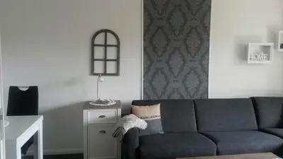Ein Sitzbereich in der Unterkunft Ferienwohnung Steffens Hahnenklee