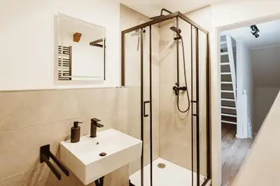 Ein Badezimmer in der Unterkunft Harzcharlet Brockenbahn - Ganzes Haus