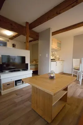 Küche/Küchenzeile in der Unterkunft Ferienwohnung Alte Gärtnerei