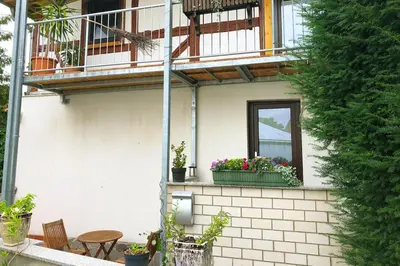 Ein Balkon oder eine Terrasse in der Unterkunft Ferienwohnung Alte Gärtnerei