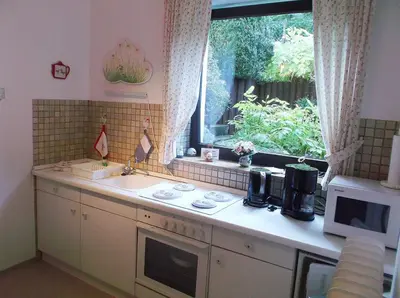 Küche/Küchenzeile in der Unterkunft Ferienwohnung An den Wolfsklippen