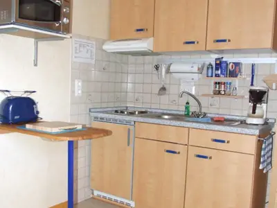 Küche/Küchenzeile in der Unterkunft Ferienhaus Walnuss-Hütte