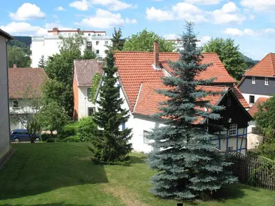 Ein Garten an der Unterkunft Ferienwohnung Harzburg-City