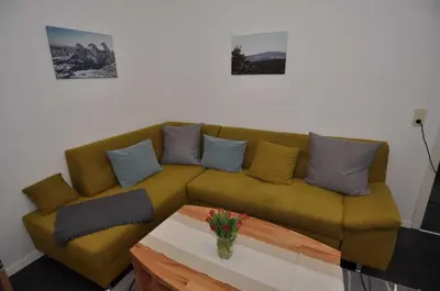 Ein Sitzbereich in der Unterkunft Ferienwohnung Martin II