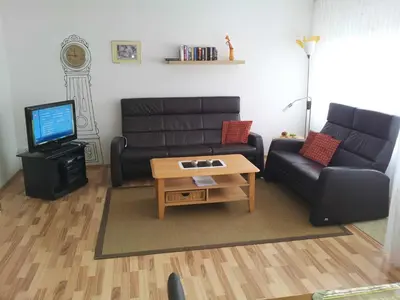Ein Sitzbereich in der Unterkunft Ferienwohnungen Valentin