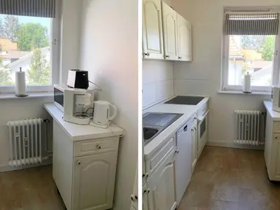 Küche/Küchenzeile in der Unterkunft Ferienwohnung Supinski
