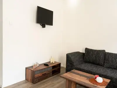 TV/Unterhaltungsangebot in der Unterkunft Lakeview holiday home in Güntersberge