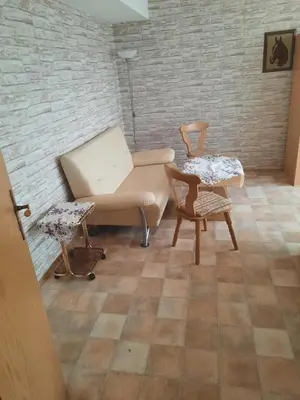 Ein Sitzbereich in der Unterkunft Ferienwohnung Brockenblick