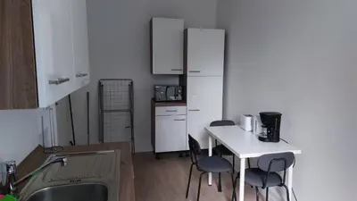 Küche/Küchenzeile in der Unterkunft Apartment 9 nahe Zentrum