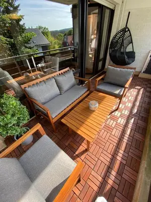 Ein Sitzbereich in der Unterkunft luxuriöses Ferienapartment 