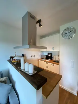 Küche/Küchenzeile in der Unterkunft luxuriöses Ferienapartment 