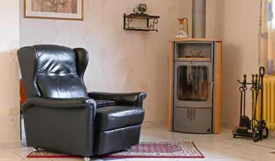 Ein Sitzbereich in der Unterkunft Ferienwohnung Tuchtefeld