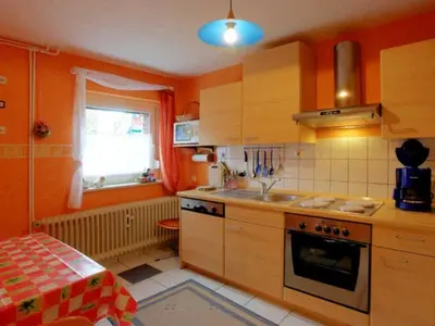 Küche/Küchenzeile in der Unterkunft Ferienwohnung Tuchtefeld