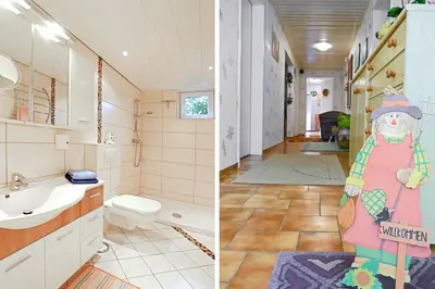 Ein Badezimmer in der Unterkunft Ferienwohnung Tuchtefeld