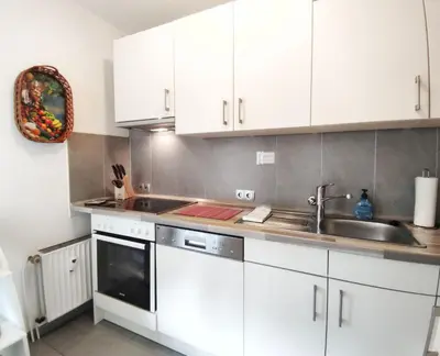 Küche/Küchenzeile in der Unterkunft Ferienwohnung Harzidyll