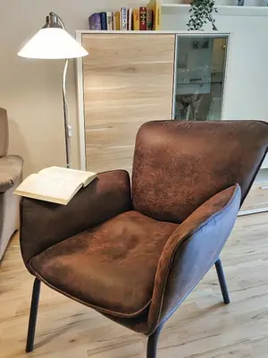 Ein Sitzbereich in der Unterkunft Ferienwohnung Harzidyll