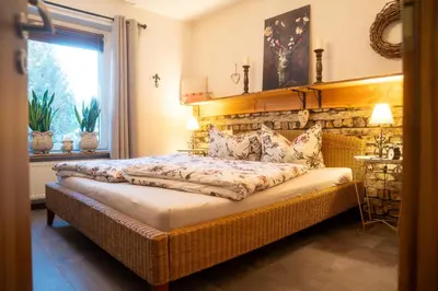 Ein Bett oder Betten in einem Zimmer der Unterkunft Bergliebe Braunlage