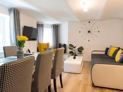 Ein Sitzbereich in der Unterkunft Apartment Kinas Harz Villa by Interhome