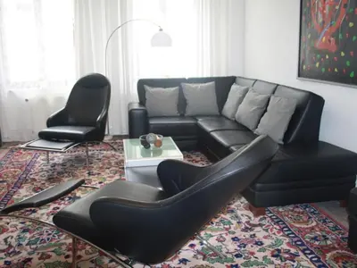 Ein Sitzbereich in der Unterkunft Apartment Gemütliche Wohnung in Wernigerode mit Garten by Interhome