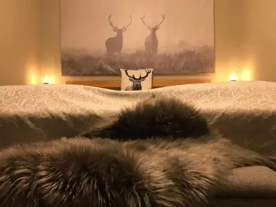 Ein Bett oder Betten in einem Zimmer der Unterkunft Apartment Wanderhöhle by Interhome