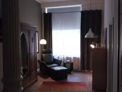 Ein Sitzbereich in der Unterkunft Apartment in Wernigerode mit Grill und Garten by Interhome