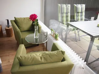 Ein Sitzbereich in der Unterkunft Apartment Gesamte Wohnung in Sankt Andreasberg mit Grill by Interhome