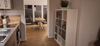 Küche/Küchenzeile in der Unterkunft Ferienwohnung unter der Hammwarte