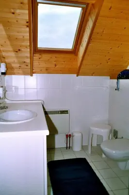 Ein Badezimmer in der Unterkunft Gemütliches Ferienhaus mit Terrasse - Ferienhäuser Auerhahn