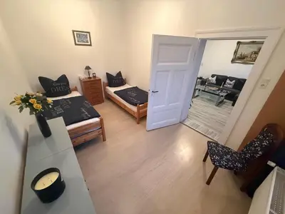 Ein Sitzbereich in der Unterkunft Ferienwohnung Margrit