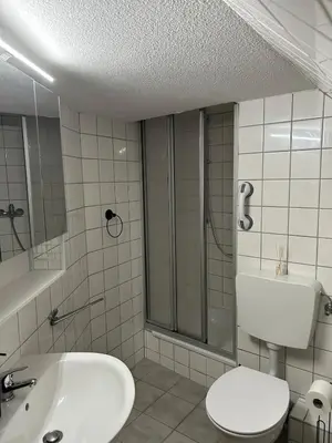 Ein Badezimmer in der Unterkunft Ferienwohnung Fachwerkstube