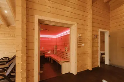 Grundriss der Unterkunft Holzblock-Ferienhaus im Naturerlebnisdorf Blauvogel