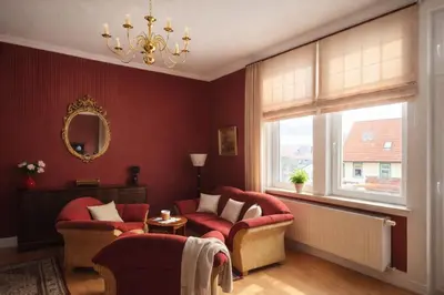 Ein Sitzbereich in der Unterkunft Elegante Altbauwohnung mit Schlossblick und Parkplatz